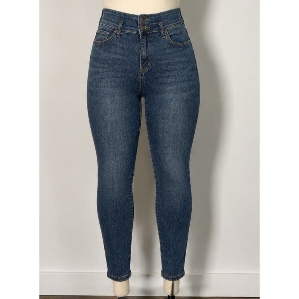 Judy Blue Jeans 13/31 Relaxed Fit High Rise Double Button Skinny Stretch Denim